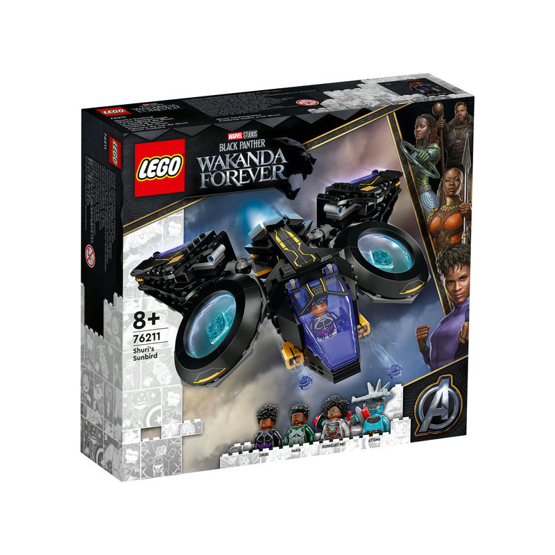 Lego Marvel Wakanda Forever Shuri's Sunbird 76211