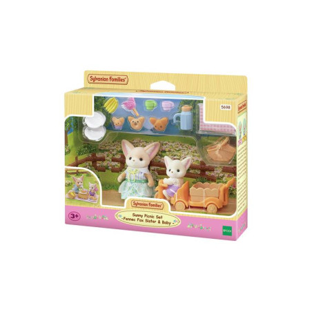 Sylvanian Families Fennec Fox Sister & Baby Sunny Picnic Set 5698