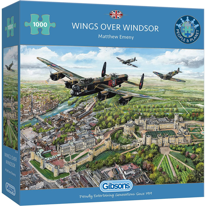 Gibsons Wings Over Windsor (Matthew Emeny) 1000 Piece Jigsaw Puzzle