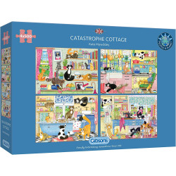 Gibsons Catastrophe Cottage ( Kate Mawdsley) 4x500 Pcs Jigsaw Puzzle