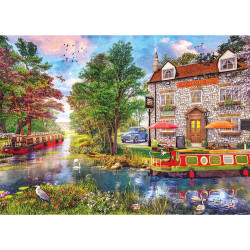 Gibsons Riverside Inn 100 Extra Large Piece Jigsaw Puzzle