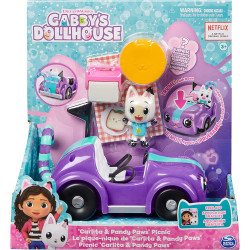 Gabby’s Dollhouse Carlita Car With Pandy Paws Collectible Figure
