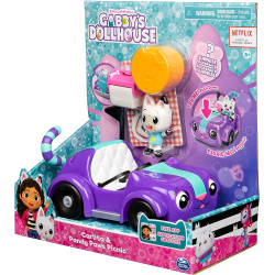 Gabby’s Dollhouse Carlita Car With Pandy Paws Collectible Figure