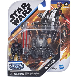 Star Wars Mission Fleet Gear Darth Maul 2.5-Inch-Scale Action Figure And Vehicle Set