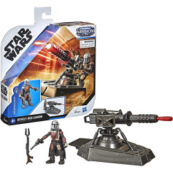 Star Wars Mission Fleet Mandalorian E-Web Cannon 2.5-Inch-Scale Action Figure And Vehicle Set