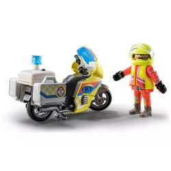 Playmobil Rescue Motorcycle With Flashing Light 71205