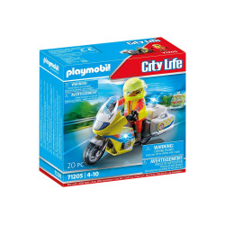 Playmobil Rescue Motorcycle With Flashing Light 71205