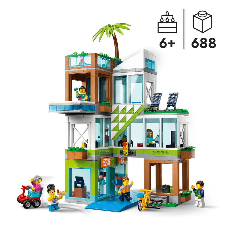 Lego City Apartment Building, Modular Construction Set 60365