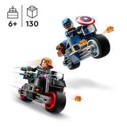 Lego Marvel Black Widow & Captain America Motorcycles 76260