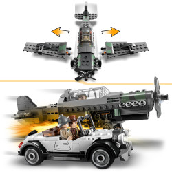 Lego Indiana Jones Fighter Plane Chase With Toy Car 77012