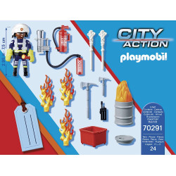 Playmobil Starter Fire Rescue Gift Set With Firefighter 70291