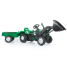 Dolu Ranchero Pedal Tipper Tractor With Trailer Green