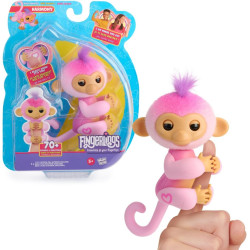 Fingerlings Interactive Baby Monkey Reacts To Touch – 70+ Sounds & Reactions – Harmony (Pink)