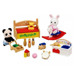 Sylvanian Families Baby's Toy Box - Snow Rabbit & Panda Baby 5709