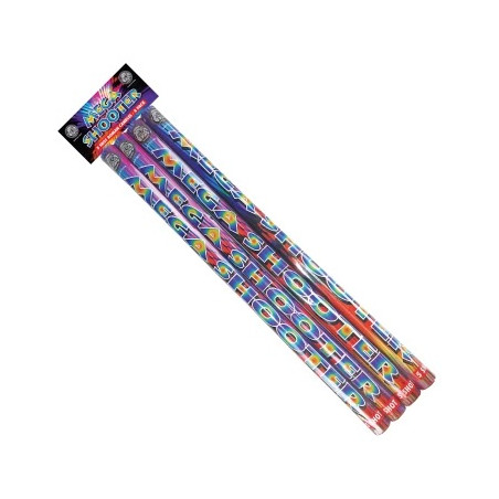 Mega Shooter 5 Shot Roman Candle 4 Pack