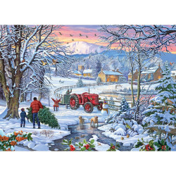 Gibsons Bringing Home The Tree 1000 Piece Jigsaw Puzzle