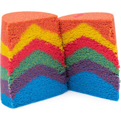 Kinetic Sand, Rainbow Mix Set With 3 Colours Of Kinetic Sand (382g) And 6 Tools
