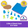 Kinetic Sand, Deluxe Beach Castle Playset With 1.13kg Of Beach Sand, Includes Moulds And Tools