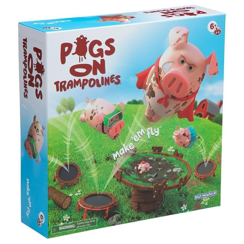 Pigs On Trampolines Action Game