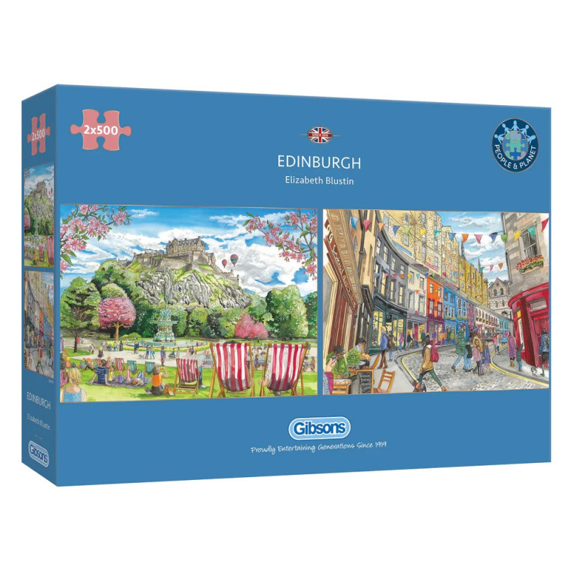 Gibsons Edinburgh 2 X 500 Piece Jigsaw Puzzle