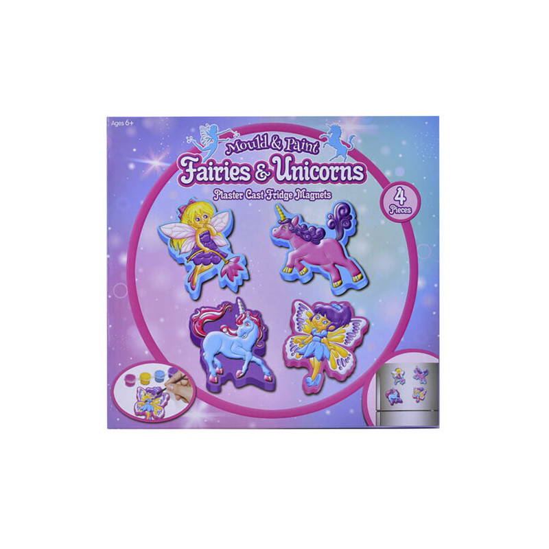 Fairies & Unicorns Mould And Paint Fridge Magnet Making Kit