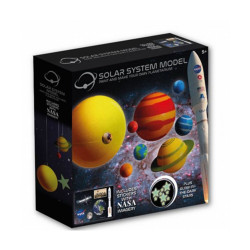 Nasa Solar System Model Kit - 4x Glow Paint, Foam Planets, Stickers