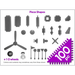 John Adams Fun Bricks 100 Piece Set Preschool Building Blocks