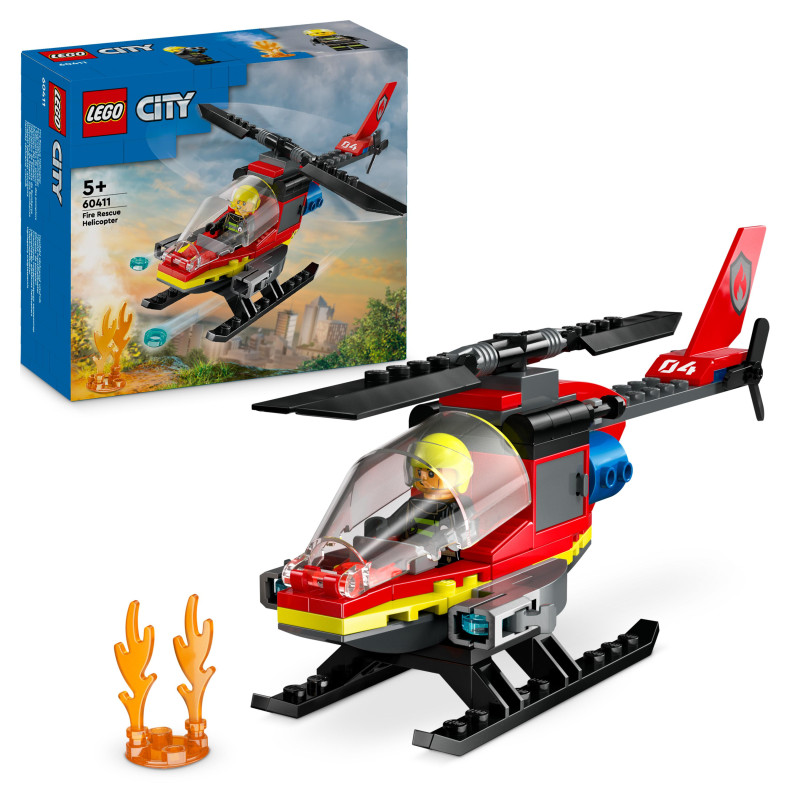 Lego City Fire Rescue Helicopter 60411