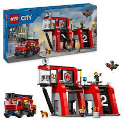 Lego City Fire Rescue Fire Station With Fire Engine 60414
