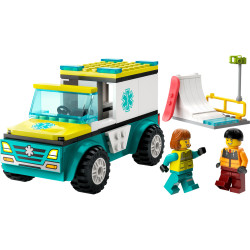 Lego 60403 City Emergency Ambulance And Snowboarder