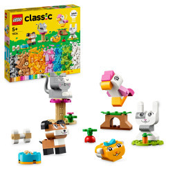 LEGO Classic Creative Pastel Fun Bricks Box 11028, Building Toys for Kids,  Girls, Boys ages 5 Plus with Models; Ice Cream, Dinosaur, Cat & More