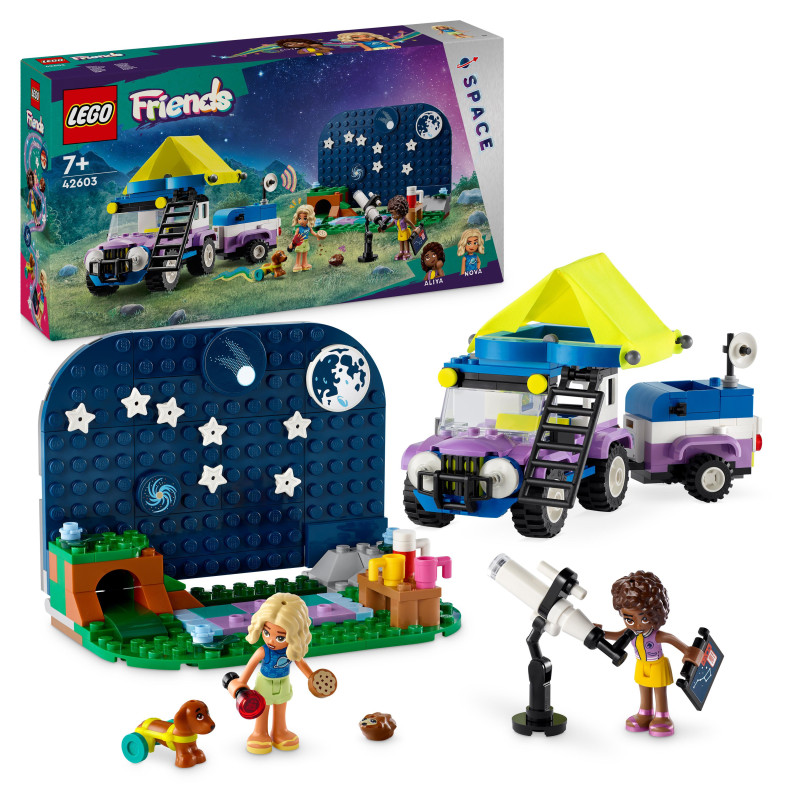 Lego Friends Stargazing Camping Set With 4x4 Toy Car 42603