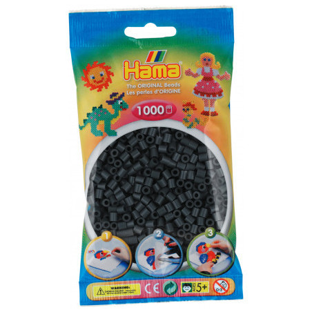 Hama Beads Midi 207-71 Dark Grey 1000 Pcs Bag