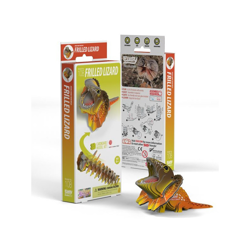 Eugy Build Your Own 3d Model FRILLED LIZARD