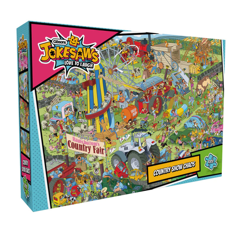 Gibsons Jokesaw 1000 Pcs Jigsaw The Country Show Chaos Gibsons Jokesaw 1000 Pcs Jigsaw The Country Show Chaos