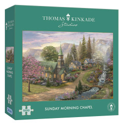 Gibsons Thomas Kinkade Sunday Morning Chapel 1000 Piece Jigsaw Puzzle