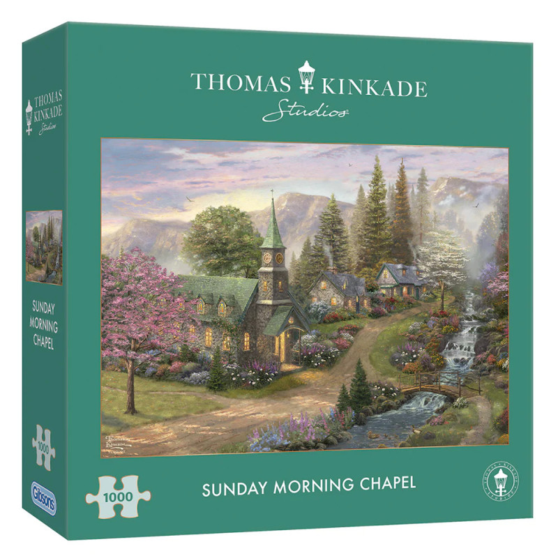 Gibsons Thomas Kinkade Sunday Morning Chapel 1000 Piece Jigsaw Puzzle Gibsons Thomas Kinkade Sunday Morning Chapel 1000 Piece Jigsaw Puzzle