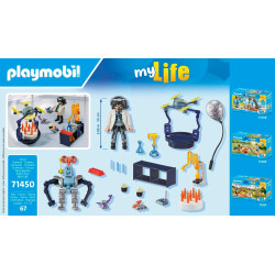 Playmobil 71450 My Life: Researchers with Robots, science-themed party in the lab