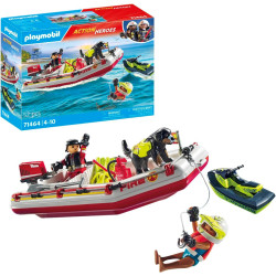 Playmobil Fire Fireboat with Aqua Scooter 71464