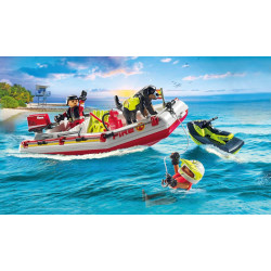 Playmobil Fire Fireboat with Aqua Scooter 71464
