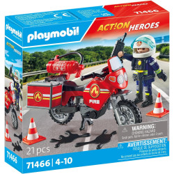 Playmobil 71466 Action Heroes: Motorcycle & Oil Spill Incident