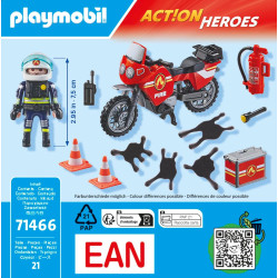 Playmobil 71466 Action Heroes: Motorcycle & Oil Spill Incident