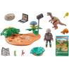 Playmobil Dino Stegosaurus nest with egg thief 71526