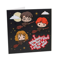 FLYING HIGH HARRY POTTER CRYSTAL ART CARD