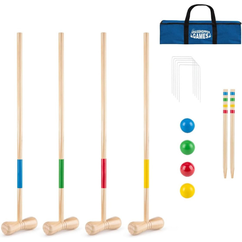 Toyrific Grasshopper Games Wooden Croquet Set Toyrific Grasshopper Games Wooden Croquet Set