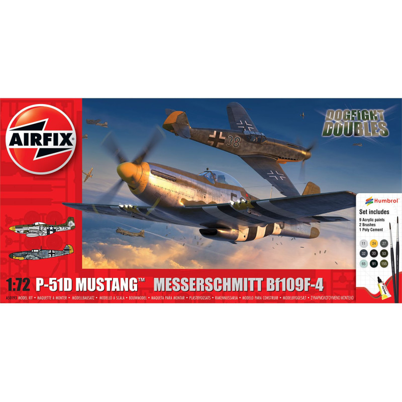 A50193 P-51D Mustang vs Bf109F-4 Dogfight Double A50193 P-51D Mustang vs Bf109F-4 Dogfight Double