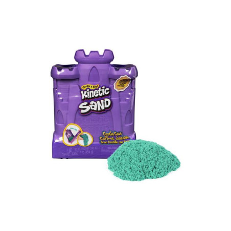 Kinetic Sand Castle Case Playset with Teal Sand
