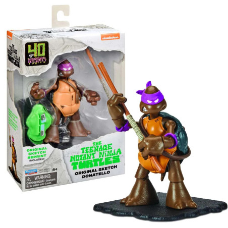 Teenage Mutant Ninja Turtles 40th Anniversary Original Sketch 4 Inch Action Figure - Donatello
