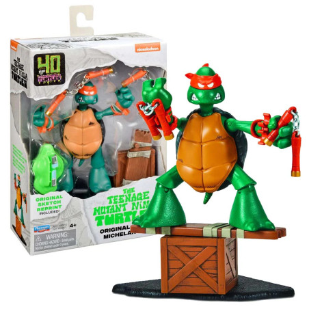 Teenage Mutant Ninja Turtles 40th Anniversary Original Sketch 4 Inch Action Figure - Michelangelo