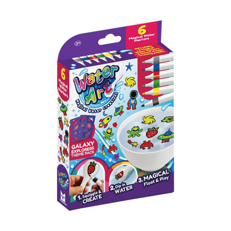 Water Art Magical Water Markers - 6 Pen Pack Galaxy Theme